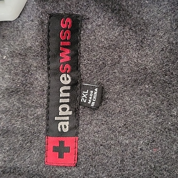 Alpine Swiss womens gray wool blend coat sz 2x - Picture 3 of 8